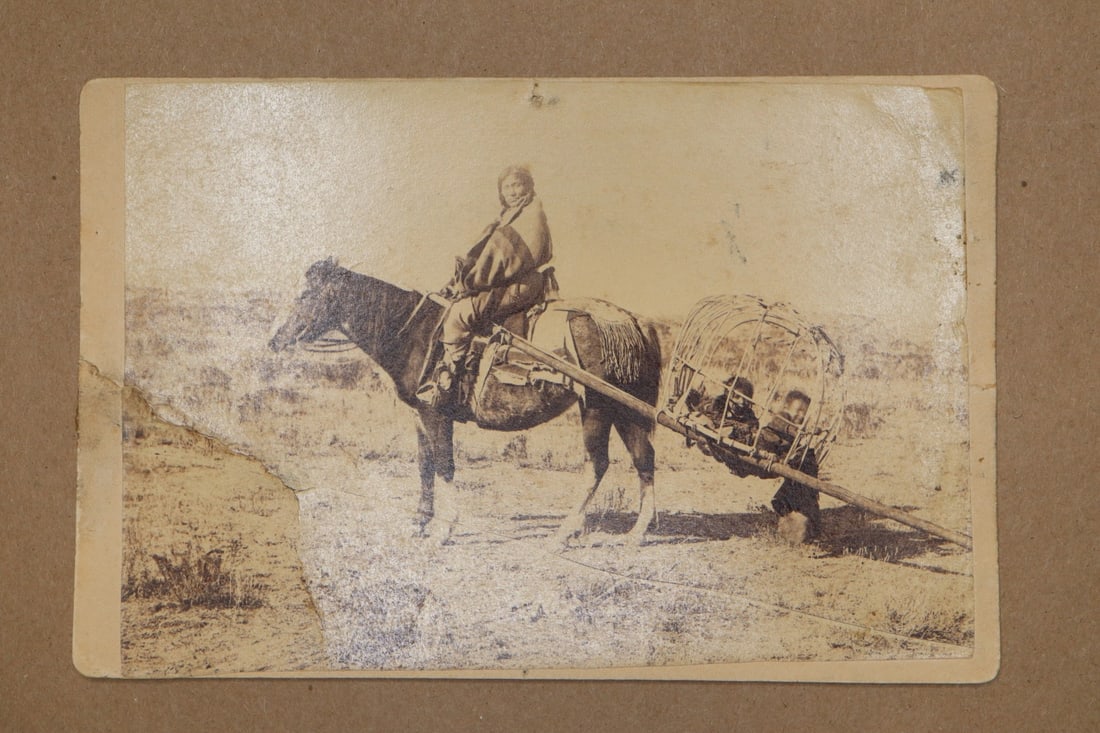 NATIVE AMERICAN CABINET CARD,