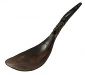 NATIVE AMERICAN CARVED HORN 'H