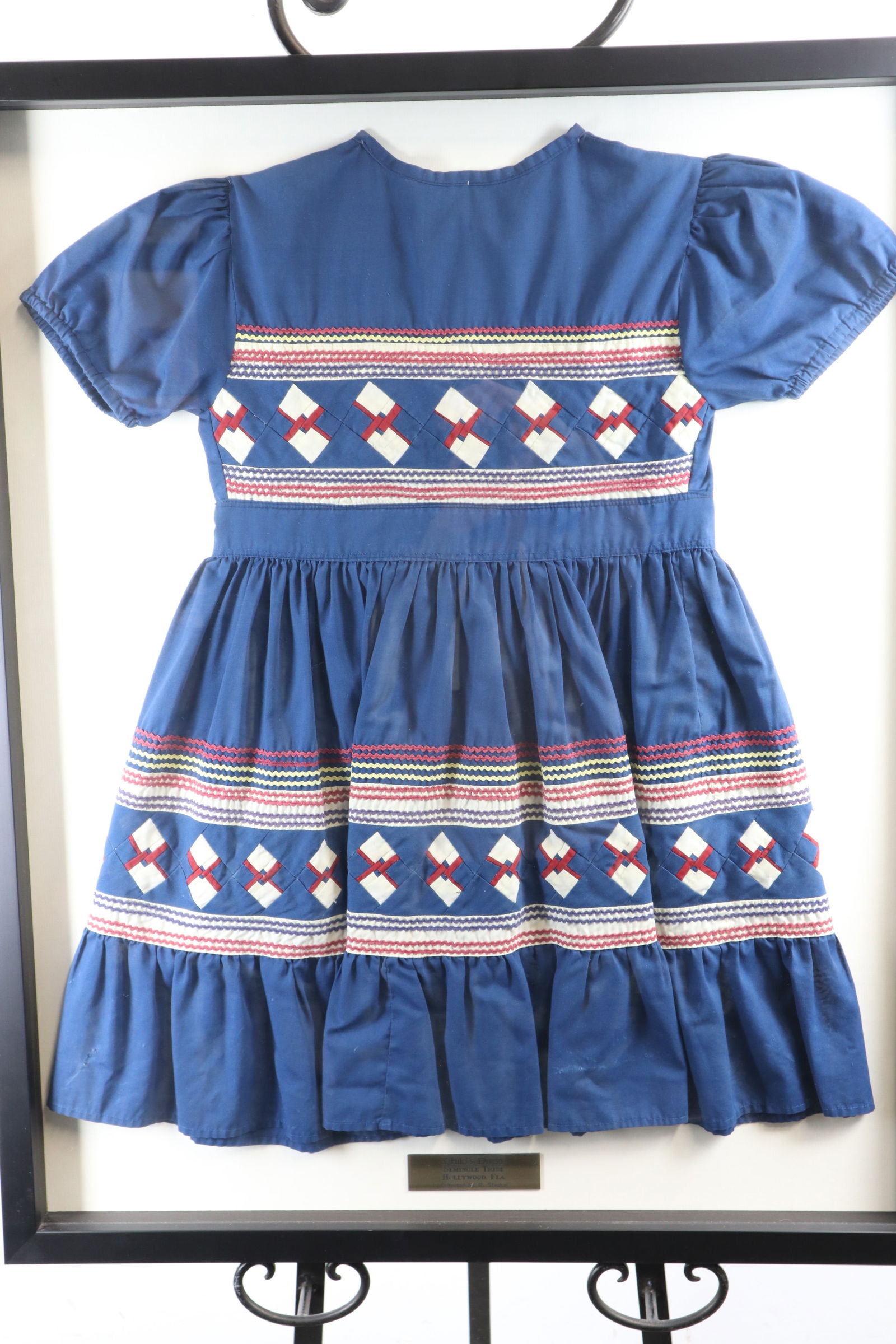 NATIVE AMERICAN CHILD'S DRESS, BLUE