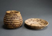 NATIVE AMERICAN COILED BASKET,