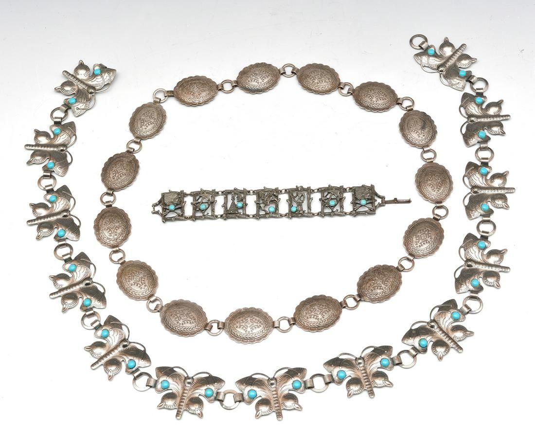 NATIVE AMERICAN CONCHO BELTS AND