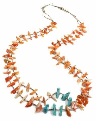 NATIVE AMERICAN CORAL & TURQUOISE