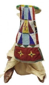 NATIVE AMERICAN CROW BEADED HI