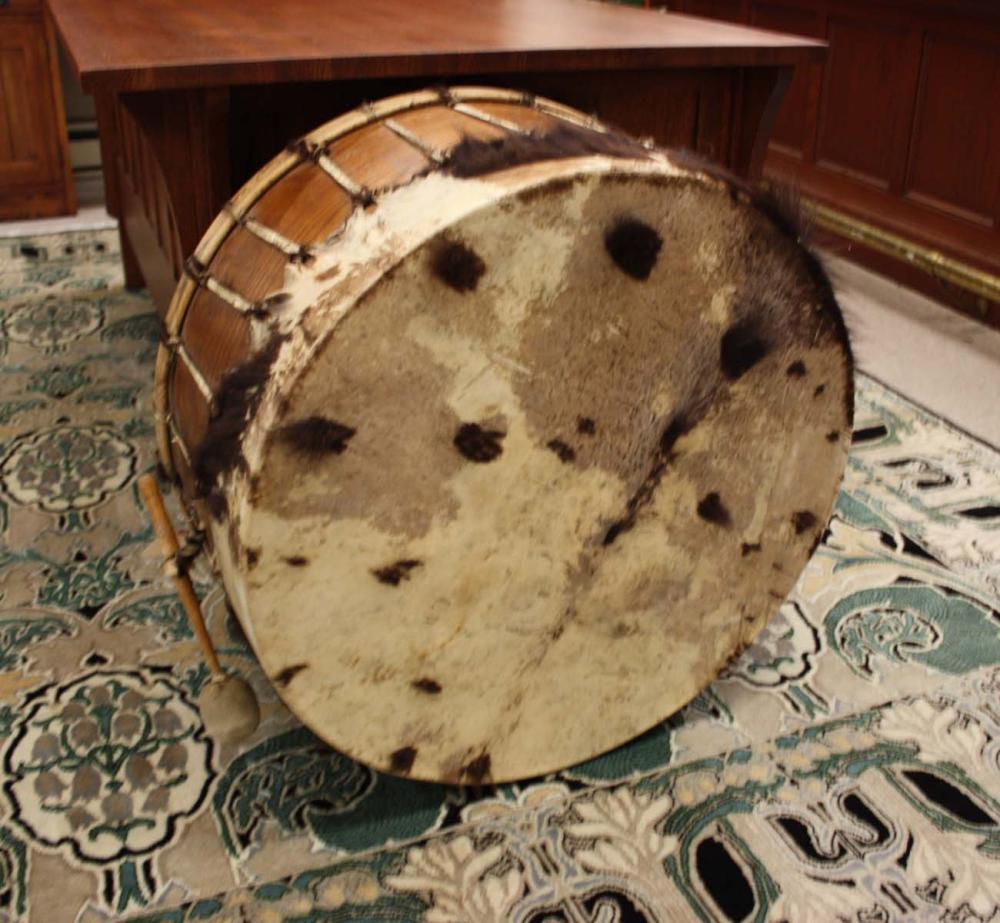 NATIVE AMERICAN DRUM, ATTRIBUTED TO