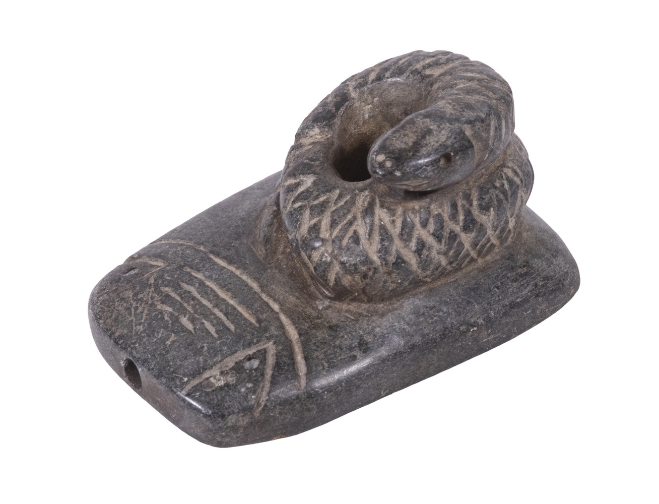 NATIVE AMERICAN EFFIGY PIPE