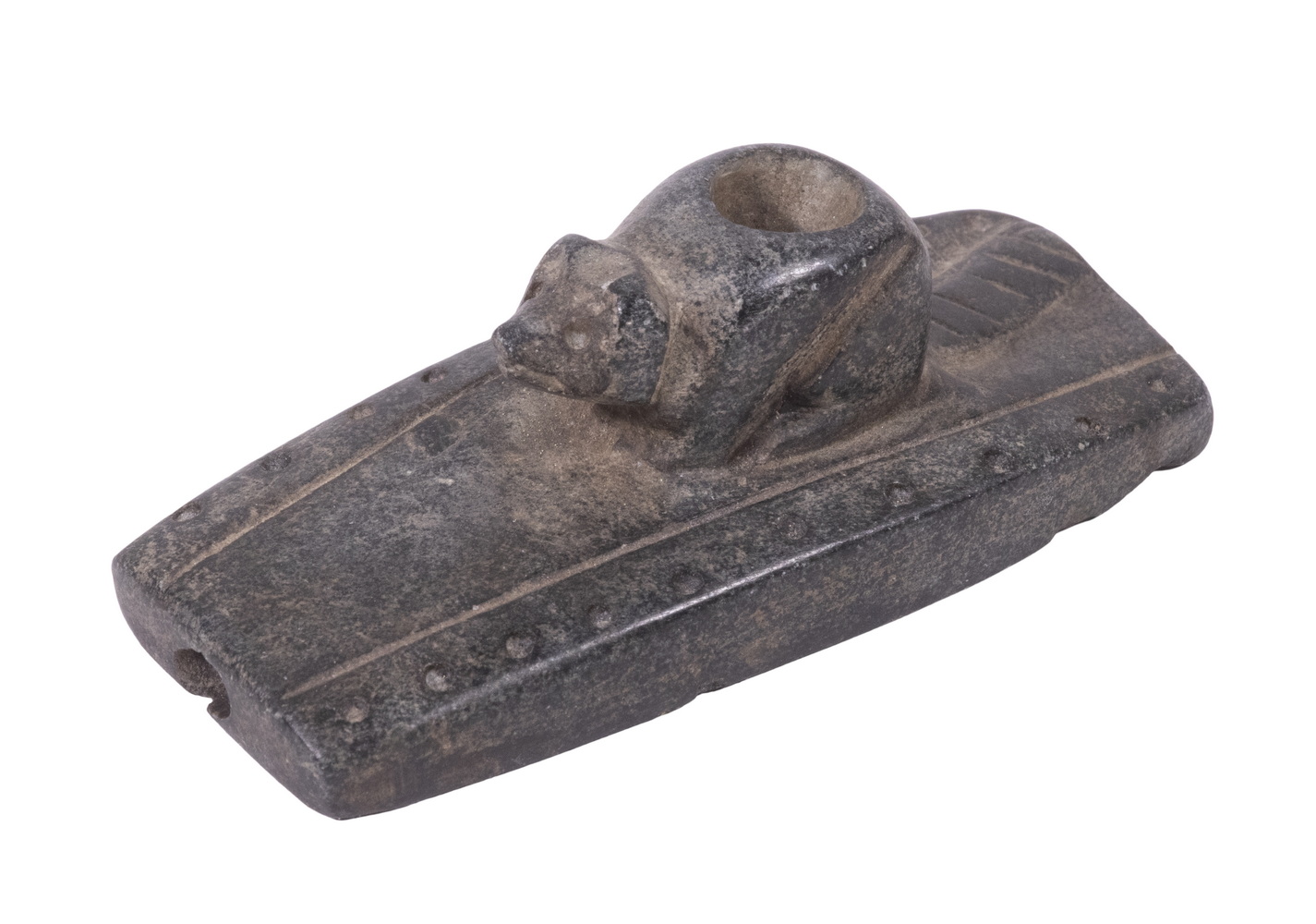 NATIVE AMERICAN EFFIGY PIPE