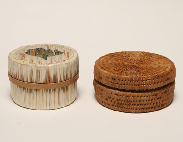 Native American hand woven lidded