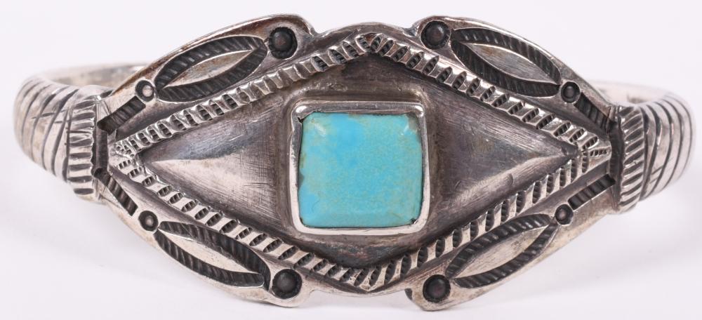 NATIVE AMERICAN INGOT SILVER CUFF
