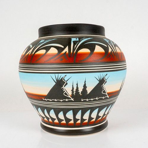 NATIVE AMERICAN NAVAJO HAND PAINTED