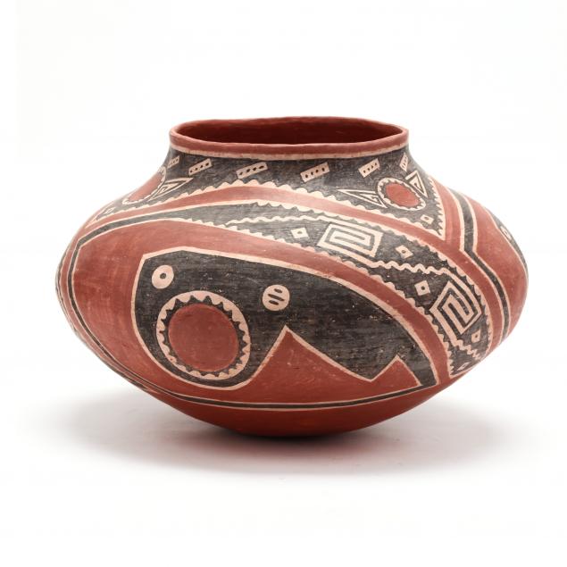 NATIVE AMERICAN OLLA, STAMPED