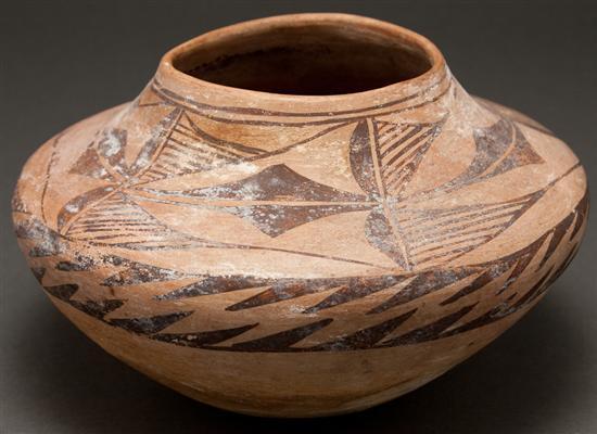 Native American painted earthenware