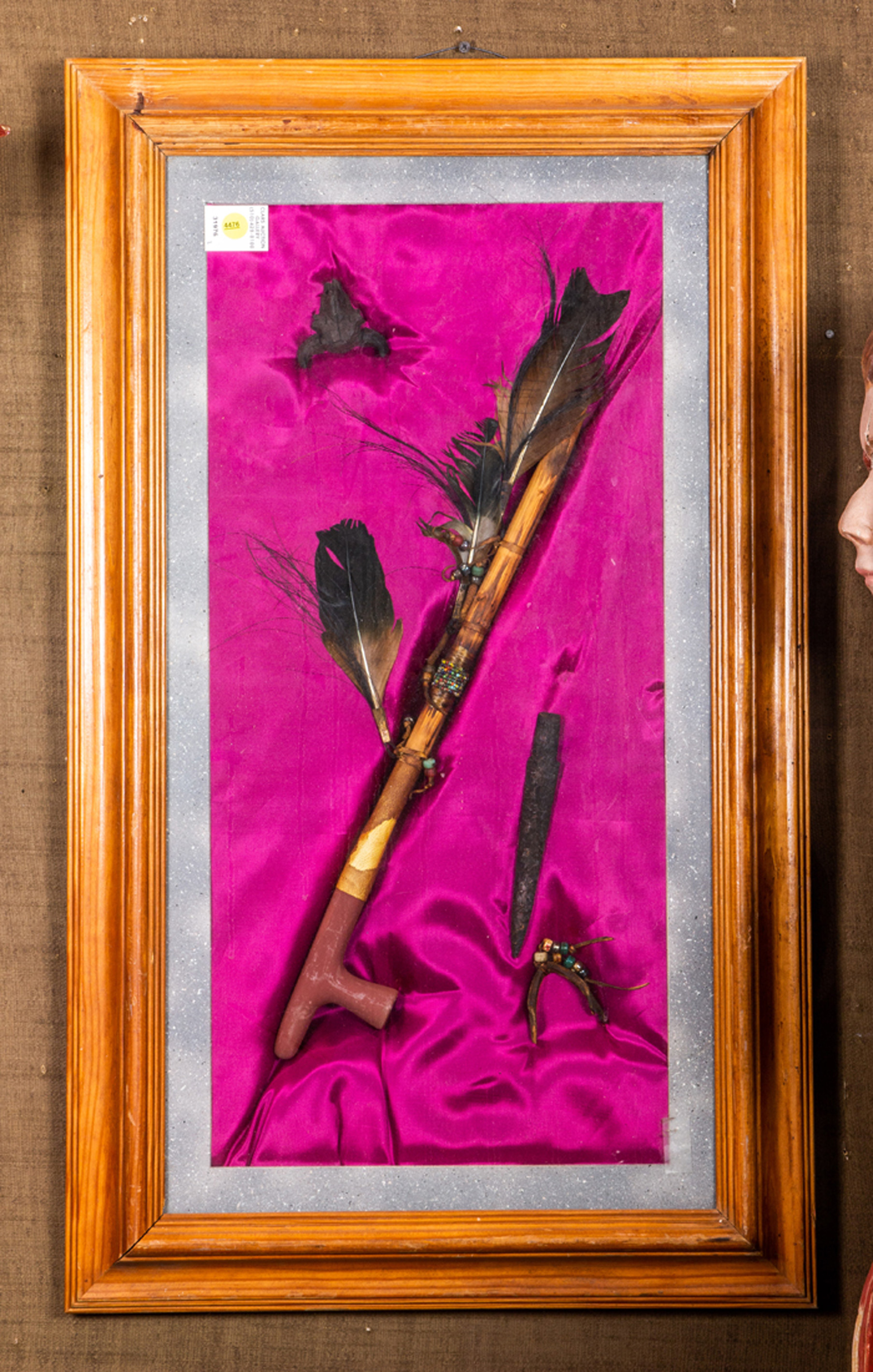 NATIVE AMERICAN PIPE IN SHADOWBOX