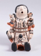 NATIVE AMERICAN POLYCHROME POT