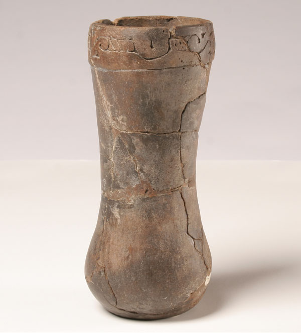 Native American pottery cylinder