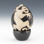 NATIVE AMERICAN POTTERY EGG WI