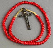 Native American Red Glass Bead