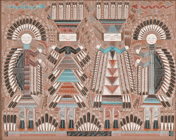 Native American sand art painting