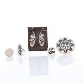 NATIVE AMERICAN SILVER EARRING