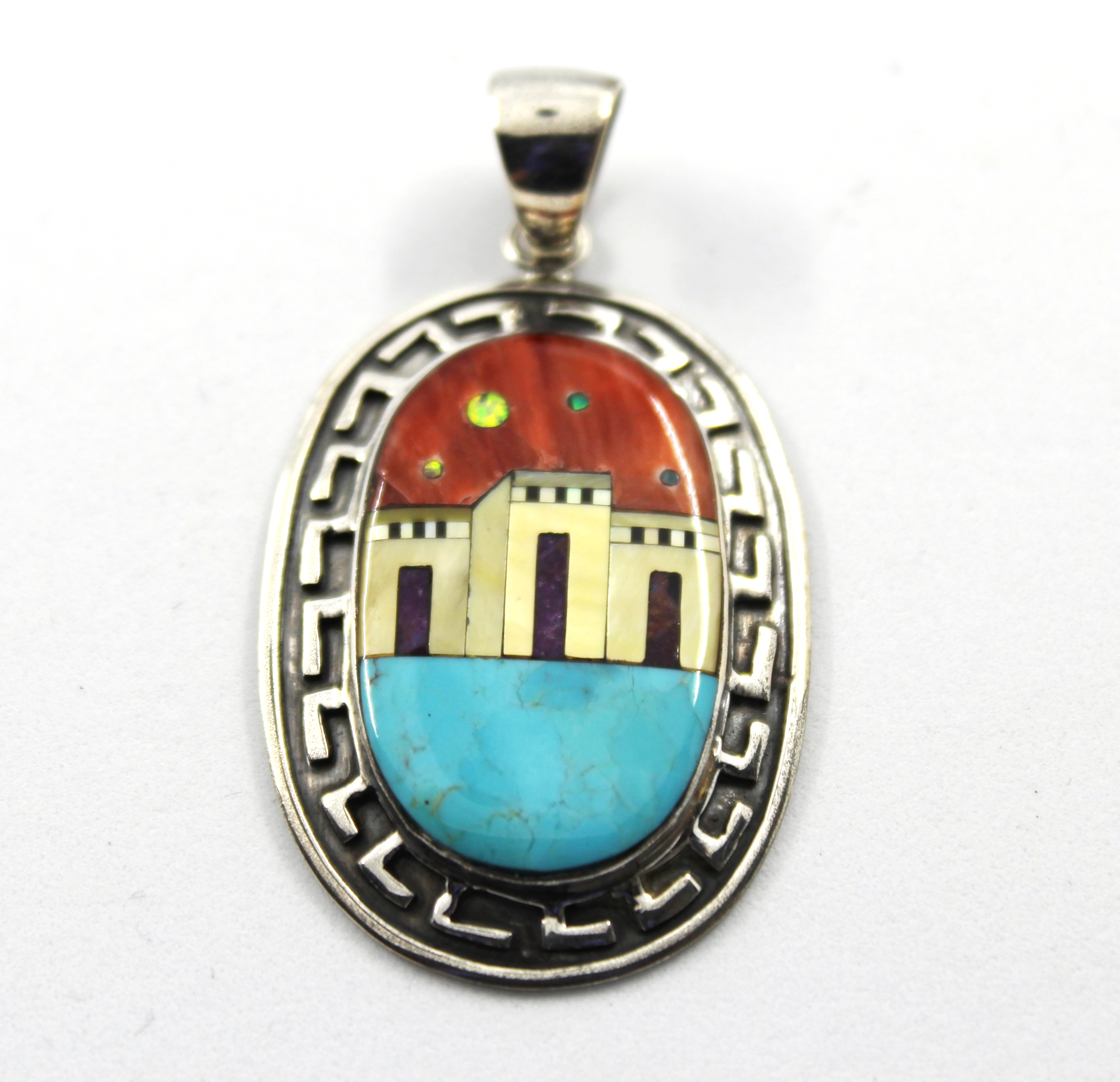 NATIVE AMERICAN SILVER INLAID