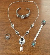 NATIVE AMERICAN SILVER JEWELRY