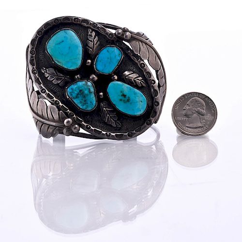 NATIVE AMERICAN SILVER, TURQUOISE