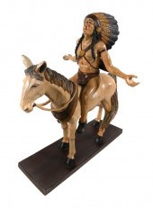 NATIVE AMERICAN STATUE, AFTER