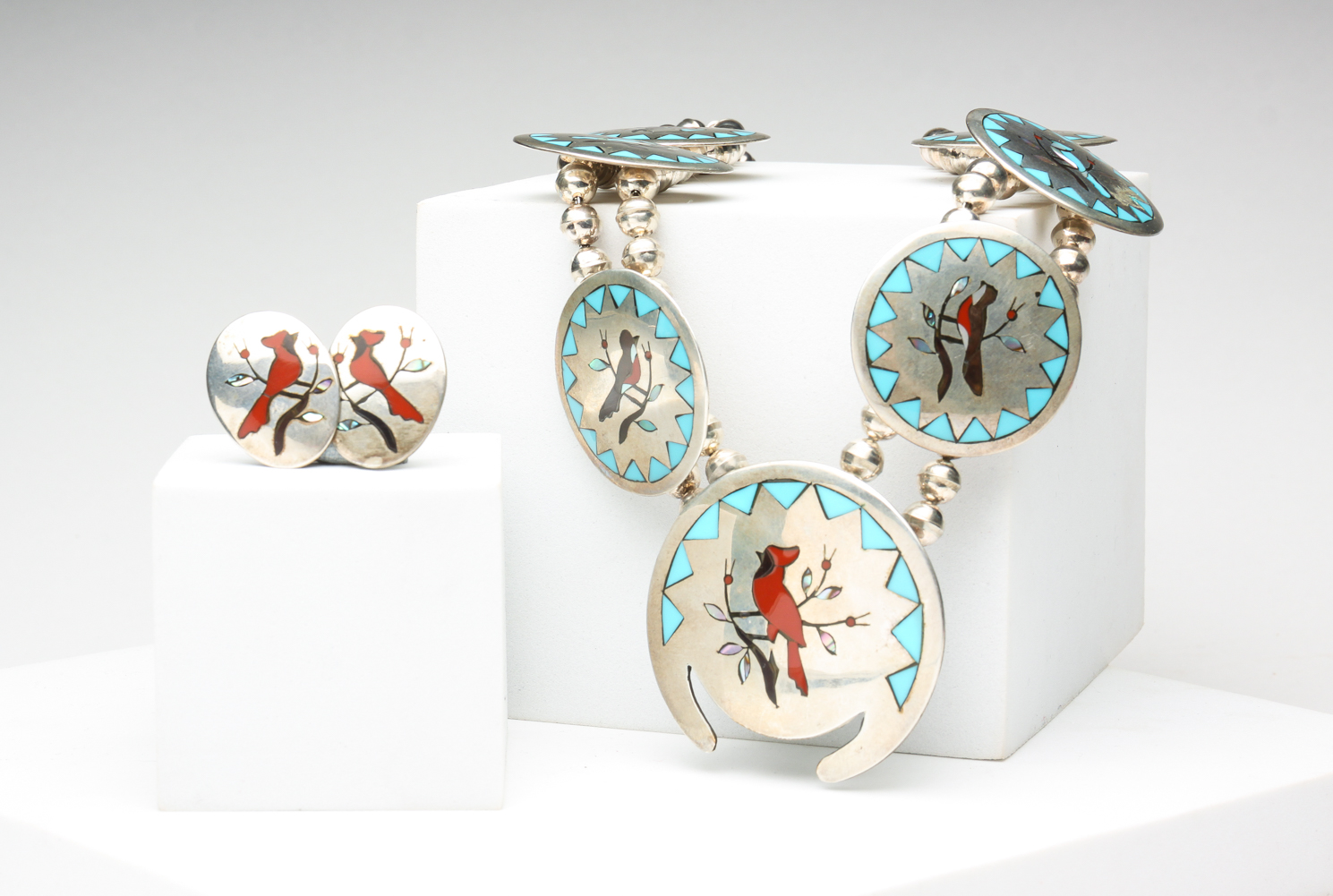 NATIVE AMERICAN STERLING INLAID