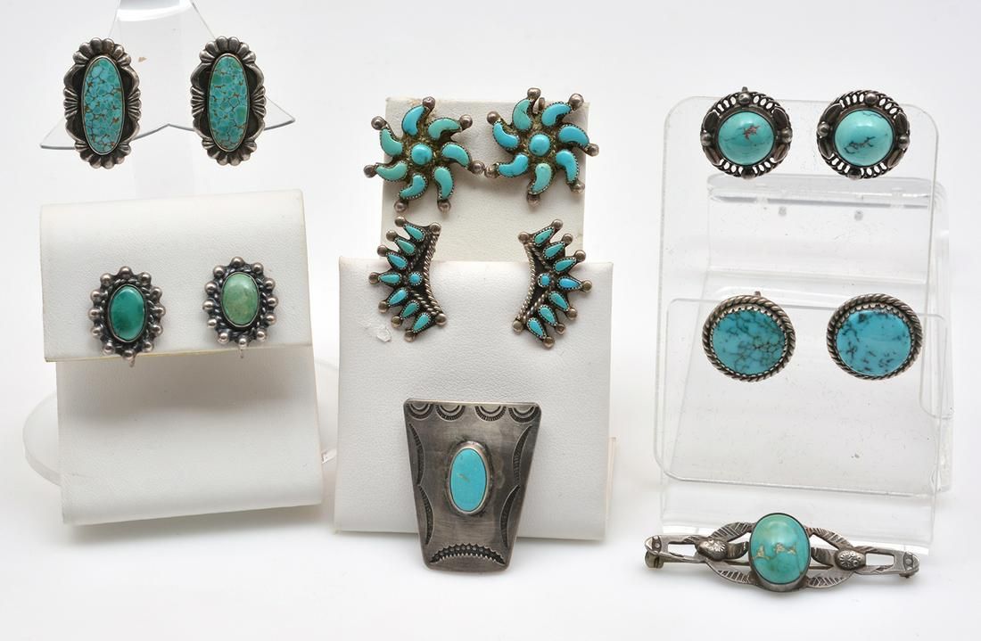 NATIVE AMERICAN STERLING SILVER AND