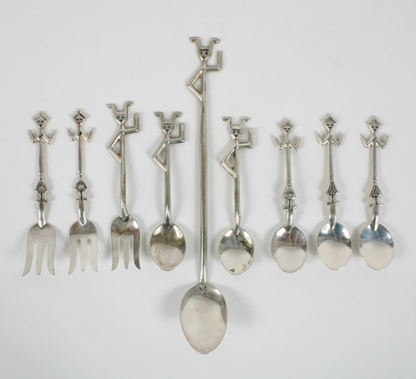 Native American sterling spoons and