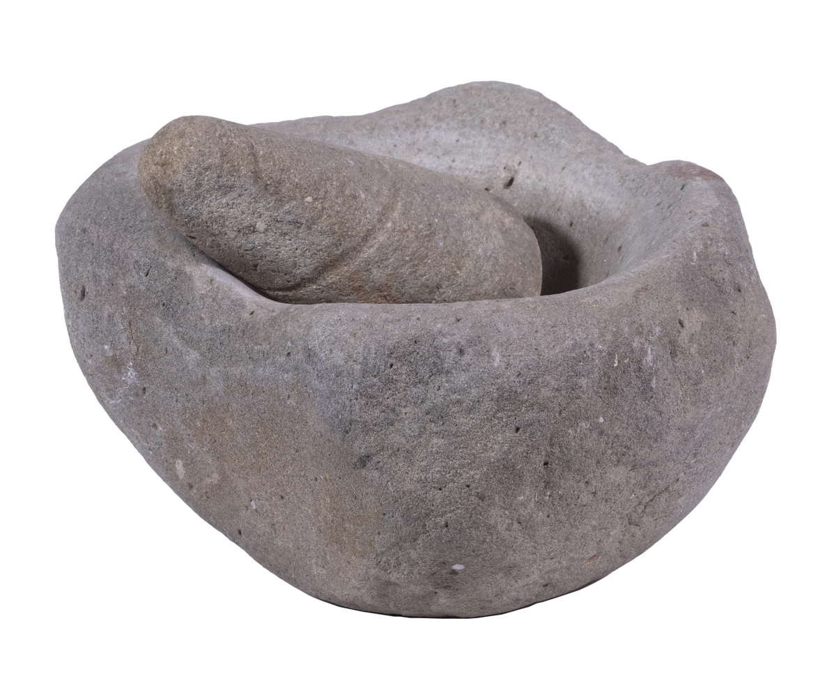 NATIVE AMERICAN STONE MORTAR AND