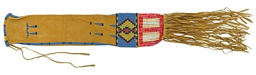 NATIVE AMERICAN STYLE BEADED HIDE