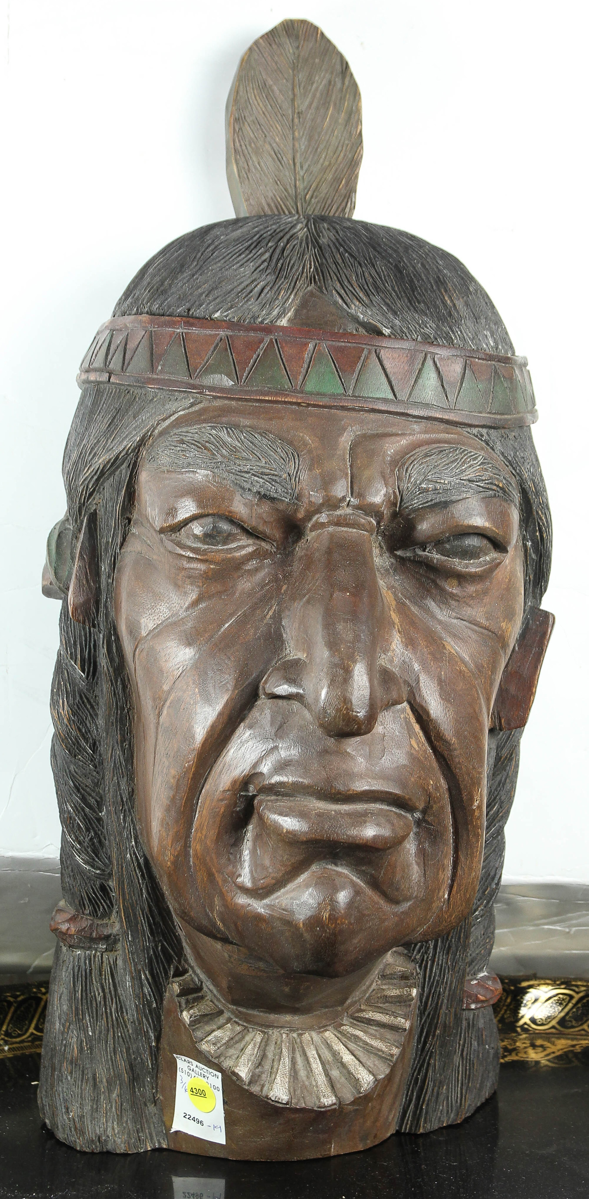 NATIVE AMERICAN STYLE CARVED WOOD