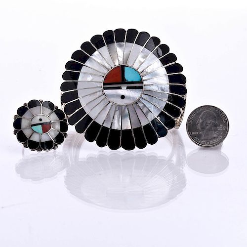 NATIVE AMERICAN SUNFACE STERLING