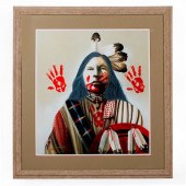 NATIVE AMERICAN TRIBAL FRAMED,
