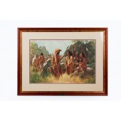 NATIVE AMERICAN TRIBAL FRAMED,
