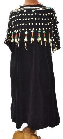 NATIVE AMERICAN VELVET DRESS,