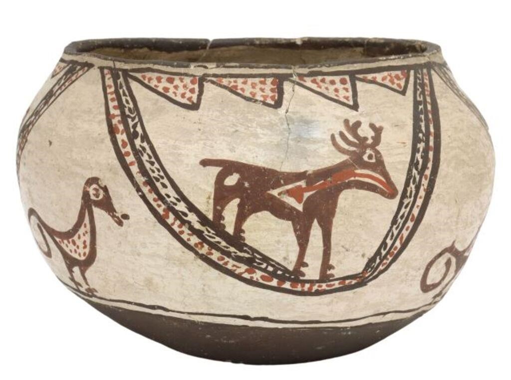 NATIVE AMERICAN ZUNI PUEBLO BOWL,