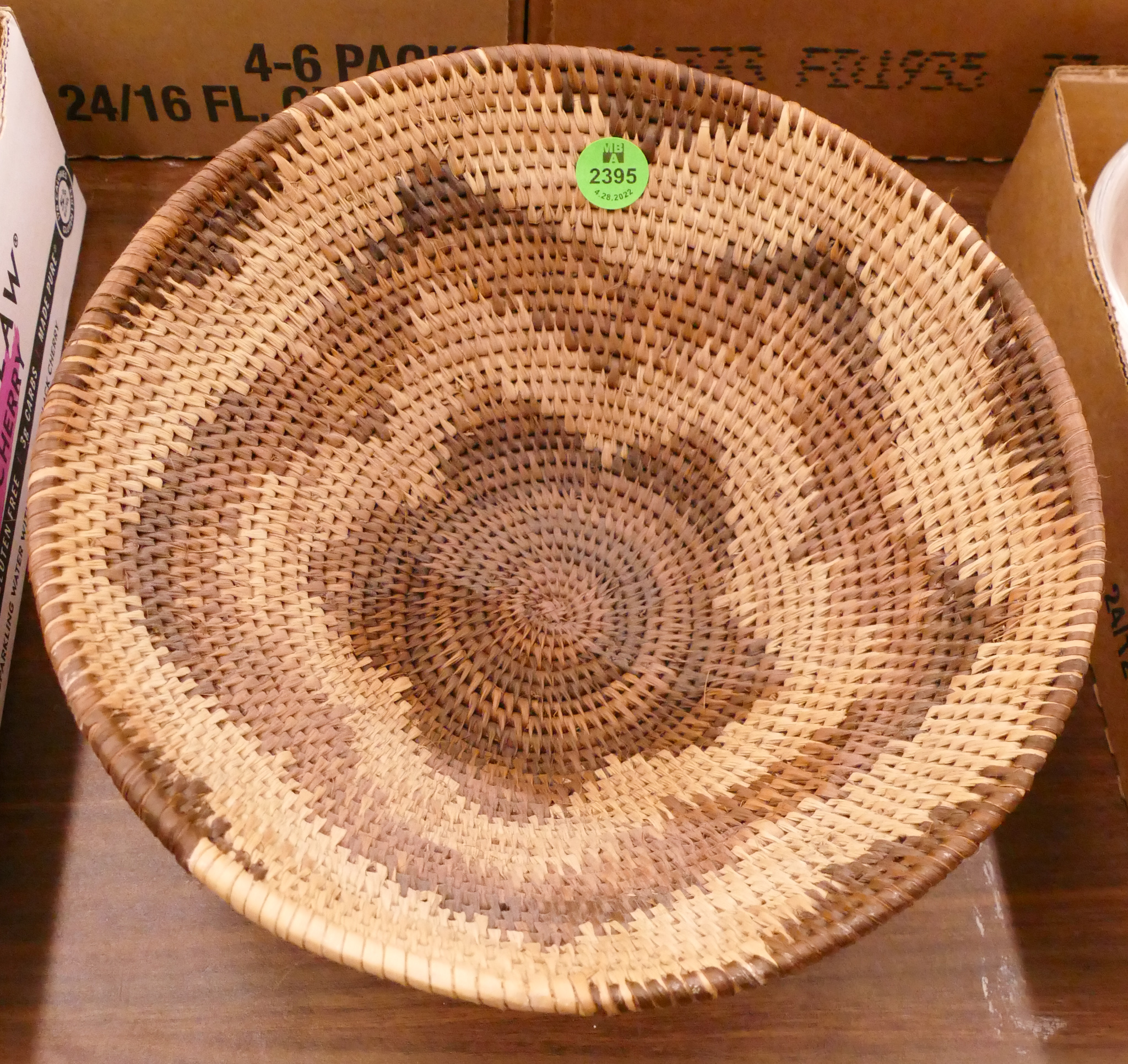 Native Indian Basket- 9'' diameter