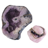 NATURAL AMETHYST GEODE & ROSE