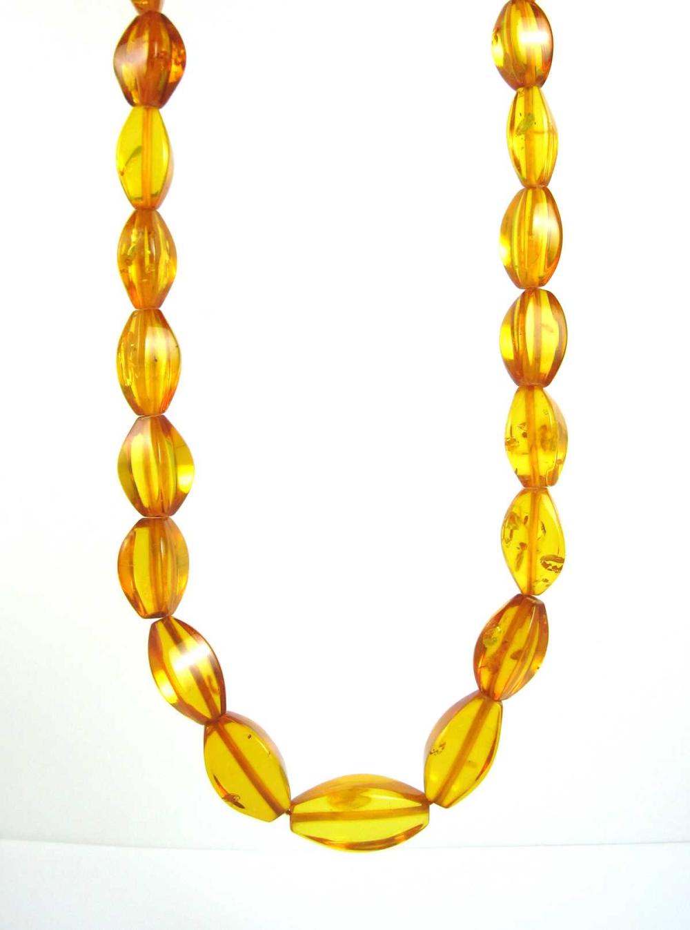 NATURAL BALTIC AMBER BEAD NECKLACE,