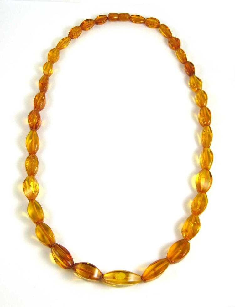 NATURAL BALTIC AMBER BEAD NECKLACE,