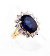 Natural blue sapphire and diam