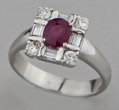 NATURAL BURMESE RUBY, DIAMOND