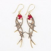 NATURAL DIAMOND AND RUBY ANTIQ