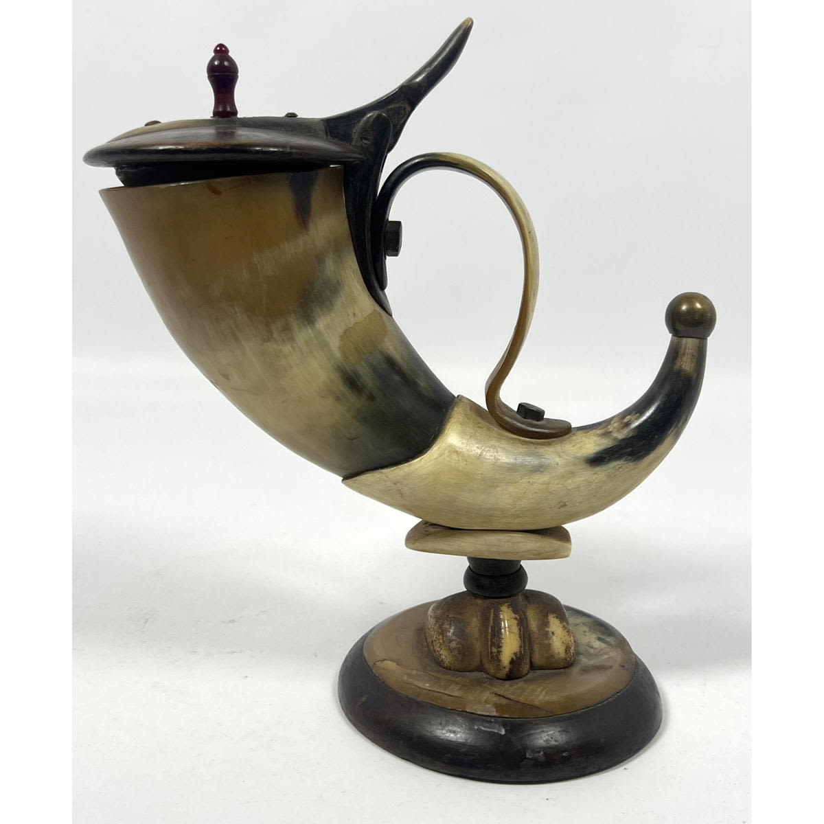 Natural Horn Lidded Drinking