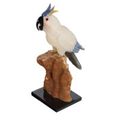 NATURAL QUARTZ COCKATOO BIRD O