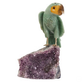 NATURAL QUARTZ PARROT BIRD AME