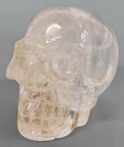 NATURAL ROCK CRYSTAL SKULL
