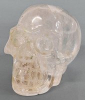 NATURAL ROCK CRYSTAL SKULL MEM