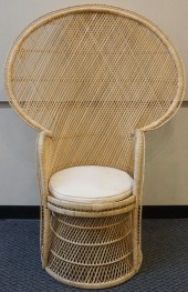 NATURAL WICKER PRINCESS CHAIR,